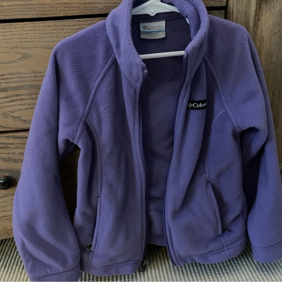 Columbia Deep Purple Fleece Jacket girls XS/6 - Picture 4 of 4